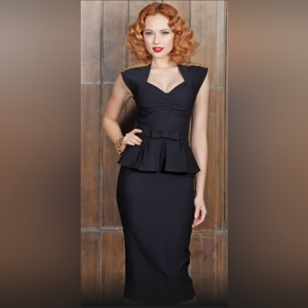Vintage Navy Obsession Wiggle Dress by Stop Staring!